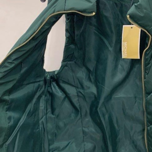 Michael Michael Kors Dark Emerald Green Puffer Vest Size L NWT - Picture 4 of 8